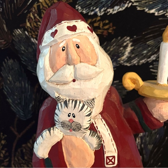 Vintage Eddie Walker Old World Santa 'Cats and Candle' - Picture 4 of 9